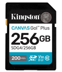 Memoria Flash Kingston SDG4/256GB, 256GB SD UHS-I Clase 10, con Adaptador 