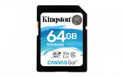 Memoria Flash Kingston Canvas Go!, 64GB SDXC UHS-I Clase 10 