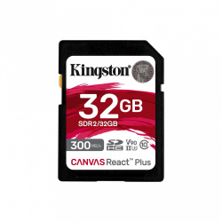 Memoria Flash Kingston Canvas React Plus, 32GB, SD UHS-II Clase 10 