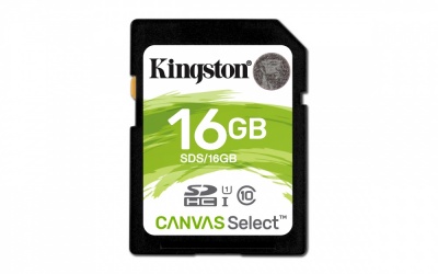 Memoria Flash Kingston Canvas Select, 16GB SDXC UHS-I Clase 10 