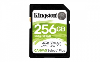 Memoria Flash Kingston Canvas Select Plus, 256GB SDXC UHS-I Clase 10 