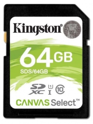 Memoria Flash Kingston Canvas Select Plus SDXC, 64GB SD UHS-I Clase 10 