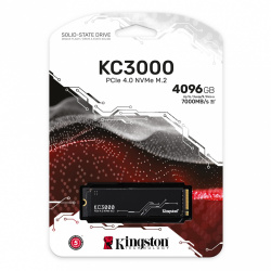 SSD Kingston KC3000 NVMe, 4TB, M.2, 7000 MB/s Escritura, 7000 MB/s Lectura, PCI Express 4.0 