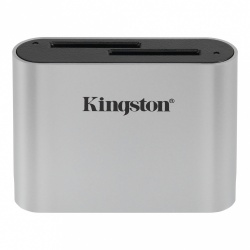 Kingston Lector de Memoria Workflow, SD/SDHC/SDXC, USB 3.0, Negro/Plata, para Workflow Station 