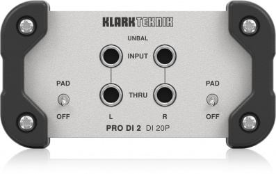 Klark Teknik Interfaz de Audio Analógico DI20P, Entrada 2 x XLR/TRS, Salida XLR 
