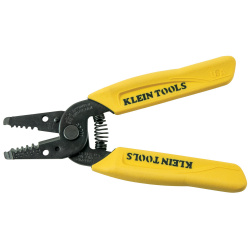 Klein Tools Pinza Peladora/Cortadora para Cable Sólido 11045, 10-18 AWG, Amarillo 
