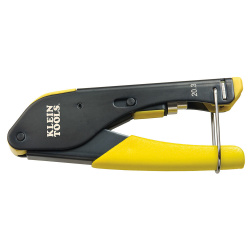 Klein Tools Pinza Ponchadora VDV212-008-SEN, para RG59/RG6/6Q/Conector F, Amarillo/Negro 
