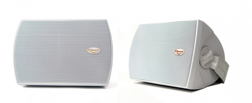 Klipsch Bocina Exterior para Sonido Ambiental AW-400, Alámbrico, 2.0 Canales, 50W RMS, 200W PMPO, Blanco 