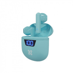 Klip Xtreme Audífonos Intrauriculares con Micrófono KTE-006AQ, Inalámbrico, Bluetooth, Aguamarina 