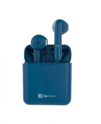 Klip Xtreme Audífonos Intrauriculares con Micrófono TwinTouch, Inalámbrico, Bluetooth, USB-C, Azul 