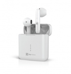 Klip Xtreme Audífonos Intrauriculares con Micrófono TwinTouch, Inalámbrico, Bluetooth, USB-C, Blanco 
