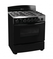 Koblenz Estufa y Horno de Gas 00-3698-00-8, 6 Quemadores, Negro 