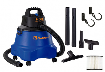 Koblenz Aspiradora WD-9 L212, 9 Galones, Azul/Negro 