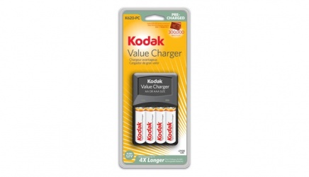 Kodak Cargador K620 para 1-4 Pilas AA o AAA + 4 Pilas AA 