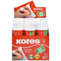 Kores Lápiz Adhesivo, 40 Gramos, 6 Piezas 