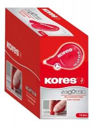 Kores Cinta Correctora Scooter, 4.2mm, 8 Metros, 10 Piezas 