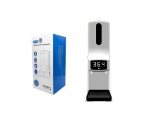 KSA Termómetro Inteligente K9 Pro, 10 °C -40 °C, Blanco/Negro, con Dispensador de Gel 