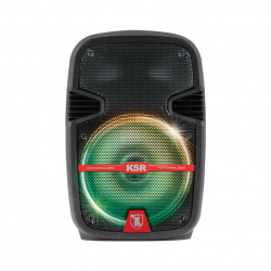 KSR Bocina GEM-5712, Bluetooth, Inalámbrico, 15W RMS, USB, Negro 