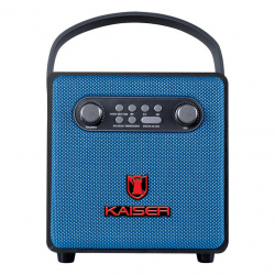 Ksr Bocina Portátil KAS-1517, Bluetooth, Alámbrico/Inalámbrico, USB-A, 240W, Azul, Mini Karaoke con Microfono 