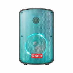 KSR Bafle 8'' KSW-1108, Bluetooth, Alámbrico/Inalámbrico, 10W RMS, 6200W PMPO, USB, Negro 