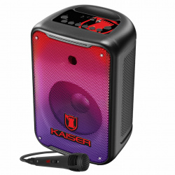 KSR Bafle KSW-7007, Bluetooth, Alámbrico/Inalámbrico, 6.200W PMPO, 10W RMS, USB, Negro 