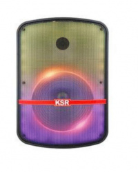 KSR Bafle Kaiser, Bluetooth, Alámbrico/Inalámbrico, 50W RMS, 30.000W PMPO, Negro/Rojo ― incluye Micrófono 