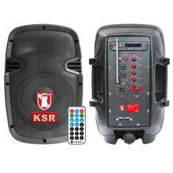 KSR Bafle 8'' MSA-7908BTE, Bluetooth, Inalámbrico, 20W RMS, 3200W PMPO, USB, Negro 
