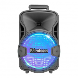 KSR Bafle Robson, Bluetooth, Alámbrico/Inalámbrico, 15W RMS, 6200W PMPO, USB, Negro 