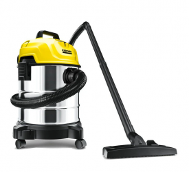 KÄrcher Aspiradora WD 1s Classic, 1300W, 18 Litros, Gris/Amarillo 