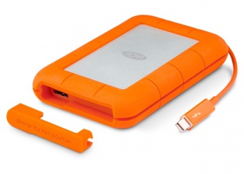 Disco Duro Externo LaCie Rugged Thunderbolt 500GB SSD, 5400RPM, Thunderbolt 2/USB 3.0, Naranja/Plata - para Mac/PC 