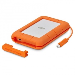 Disco Duro Externo LaCie Rugged Thunderbolt USB-C 2.5'', 4TB, USB C 3.0, Blanco/Naranja - para Mac/PC 