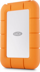 SSD Externo LaCie Rugged Mini SSD, 1TB, USB C, Naranja/Plata 