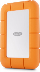 SSD Externo LaCie Rugged Mini SSD, 2TB, USB C, Naranja/Plata 