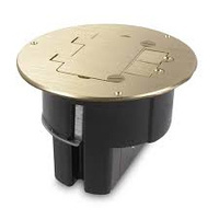 Legrand Caja de Piso, 1 Salidas, Negro 