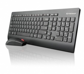 Kit de Teclado y Mouse Lenovo Ultraslim Plus, Inalámbrico, USB, Negro 