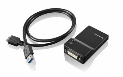 Lenovo Adaptador USB 3.0 A Macho - DVI/VGA Hembra, Negro 