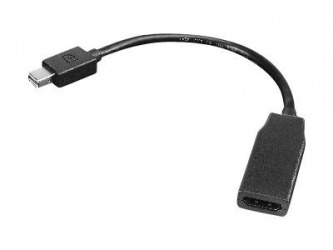Lenovo Adaptador Mini DisplayPort Macho - HDMI Hembra, 20cm, Negro 