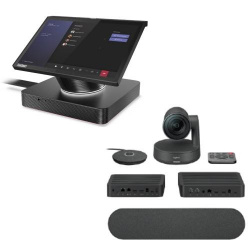 Lenovo Sistema de Videoconferencia ThinkSmart HUB, Full HD, 1x RJ-45, 2x HDMI, 2x USB 3.1, Negro ― incluye Logitech Cámara Rally Solution/Micrófono/Speaker/Hubs 