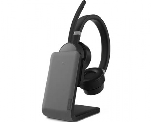 Lenovo Audífonos Go Wireless ANC, Inalámbrico, Bluetooth, USB C, Negro - incluye Base de Carga 