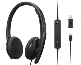 Lenovo Audífonos 4XD1M45626, Alámbrico, 1.78m, USB-C, Negro 