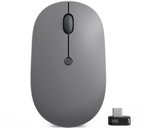 Mouse Lenovo Óptico Go, Inalámbrico, USB C, 2400DPI, Gris 