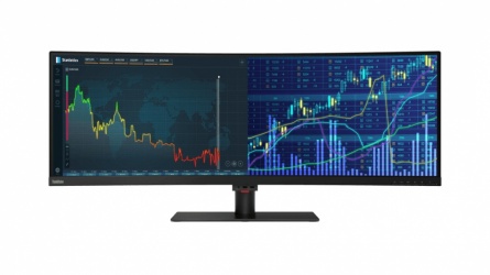 Monitor Curvo Panorámico Lenovo ThinkVision P44w LED 43.4