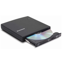 Lenovo 7XA7A05926 Quemador de DVD, DVD+RW 8x, USB 2.0, Externo, Negro 