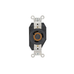 Leviton Conector de Media Vuelta 02660-000, 30A, 125 - 250V, Negro 