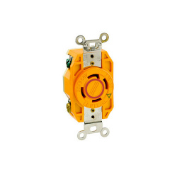 Leviton Conector de Media Vuelta 02720-0IG, 20A, 250V, Naranja 