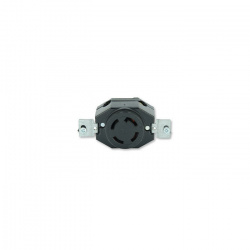 Leviton Tomacorriente 03430-000, 1 Enchufe, 120V, 30A, Negro 