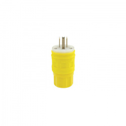 Leviton Clavija de Entrada Recta, 15A, 125V, Nema 5-15P, Amarillo 