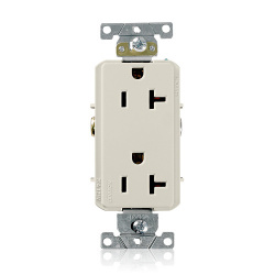 Leviton Tomacorriente 16352-T, 2 Enchufes, 125V, 20A, Almendra 