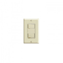Leviton Apagador 1754-I, 2 Botones, 120V, 15A, Marfil 