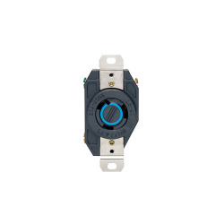 Leviton Tomacorriente Industrial 2320, 1 Enchufe, 250V, 20A, Negro 